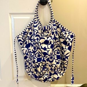 Roller Rabbit blockprint carry all bag